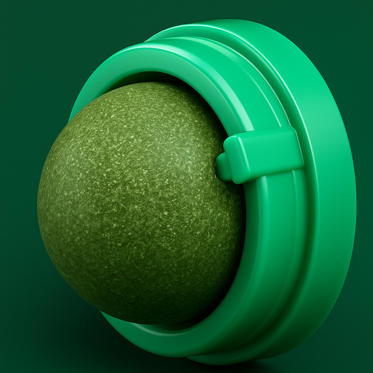 Interactive catnip wall ball toy for playful cats and mental stimulation
