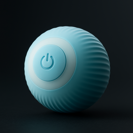 Interactive automatic blue dog ball, ideal for keeping your pet active and entertained. This smart toy moves on its own, encourages exercise, and combats boredom.